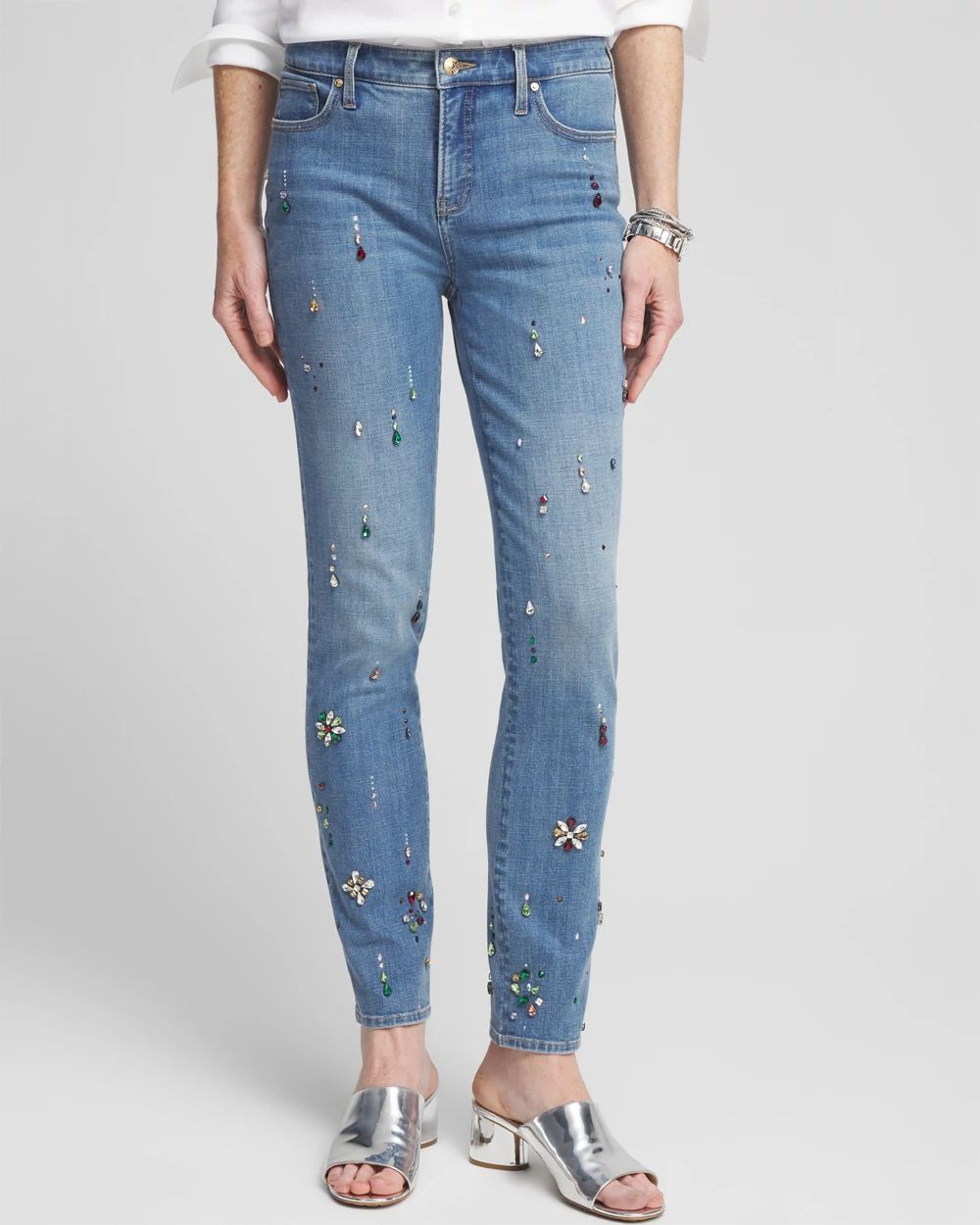 Girlfriend Embellished Ankle Jeans | Chico's